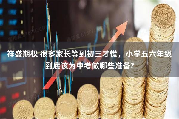 祥盛期权 很多家长等到初三才慌，小学五六年级到底该为中考做哪些准备?