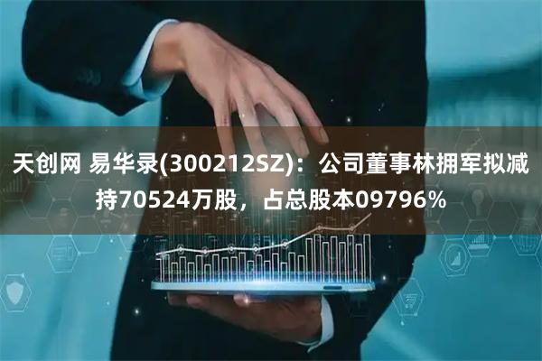 天创网 易华录(300212SZ)：公司董事林拥军拟减持70524万股，占总股本09796%